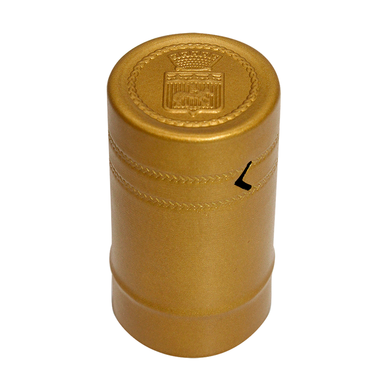 capsule étain or blason 29.5x55mm