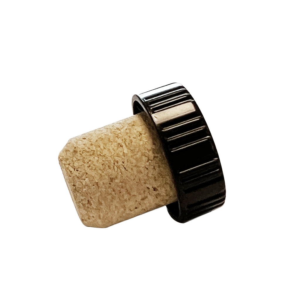 BOUCHON TÊTE PLASTIQUE NOIR T29 EN MICRO AGGLOMÉRÉ CHANFREINÉ