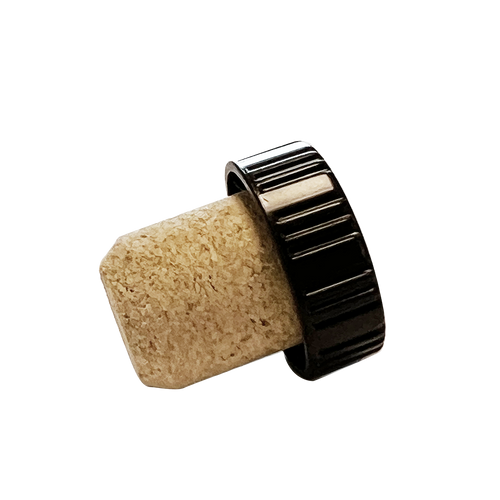 BOUCHON TÊTE PLASTIQUE NOIR T29 EN MICRO AGGLOMÉRÉ CHANFREINÉ