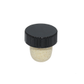 BOUCHON TÊTE PLASTIQUE NOIR T23 EN MICRO AGGLOMERE