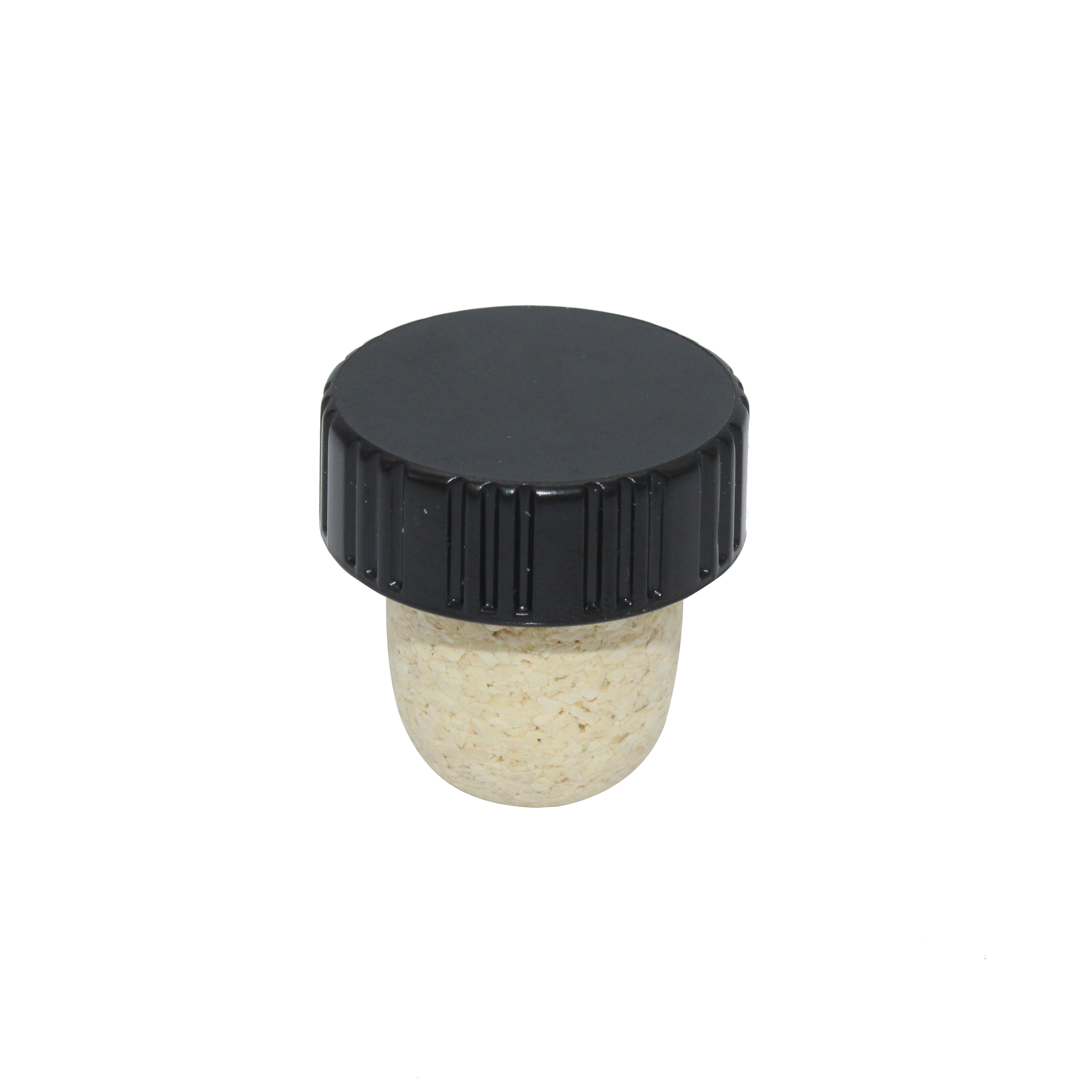 BOUCHON TÊTE PLASTIQUE NOIR T23 EN MICRO AGGLOMERE