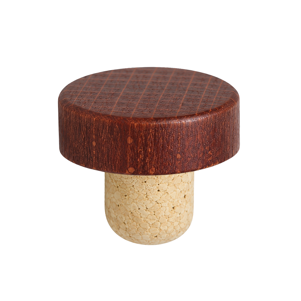 BOUCHON TÊTE BOIS T38 ACAJOU MICRO AGGLOMÉRÉ