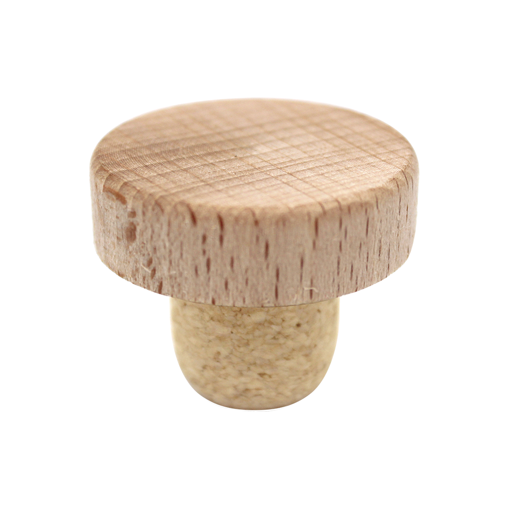 BOUCHON TÊTE BOIS NATUREL T38 EN MICRO AGGLOMÉRÉ