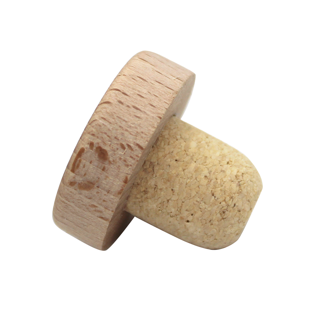 BOUCHON TÊTE BOIS NATUREL T38 EN MICRO AGGLOMÉRÉ