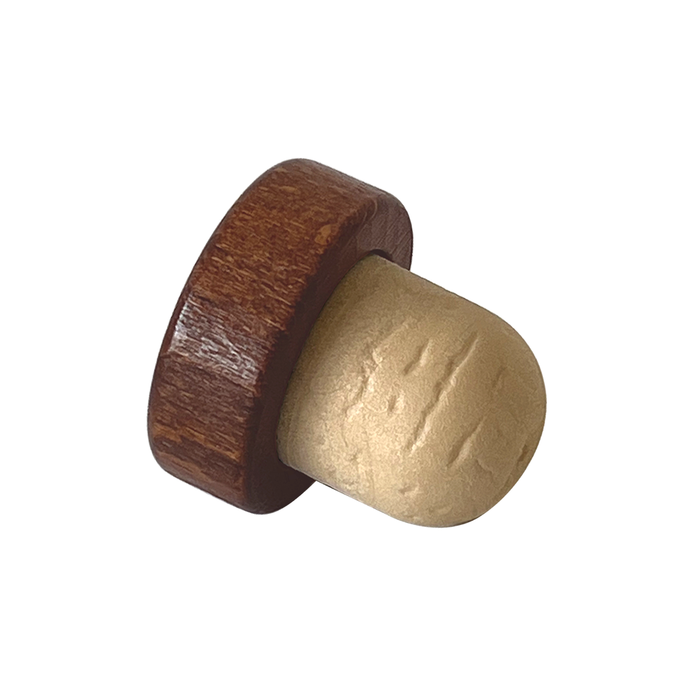 BOUCHON TÊTE BOIS T34 ACAJOU SYNTHÉTIQUE