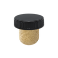 BOUCHON TETE PLASTIQUE NOIR T34 EN  MICRO AGGLOMERE