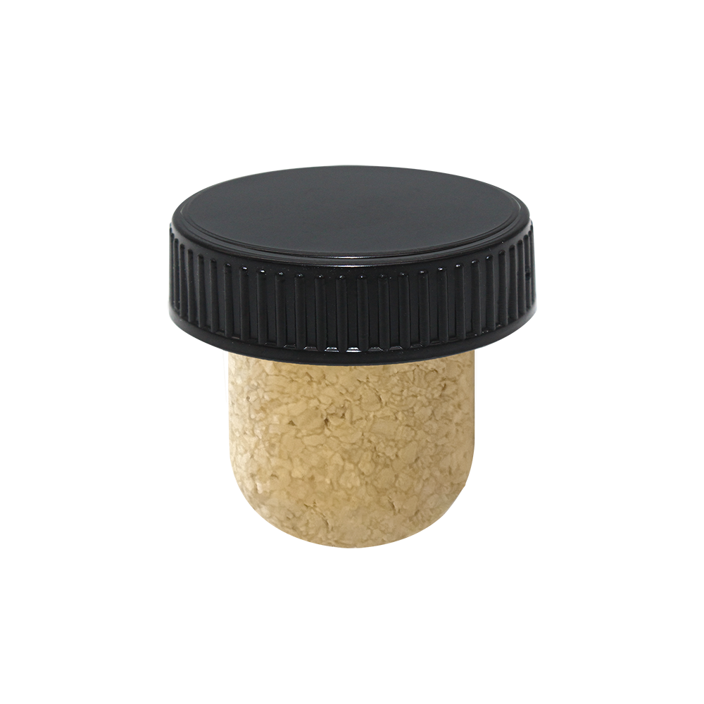 BOUCHON TETE PLASTIQUE NOIR T34 EN  MICRO AGGLOMERE