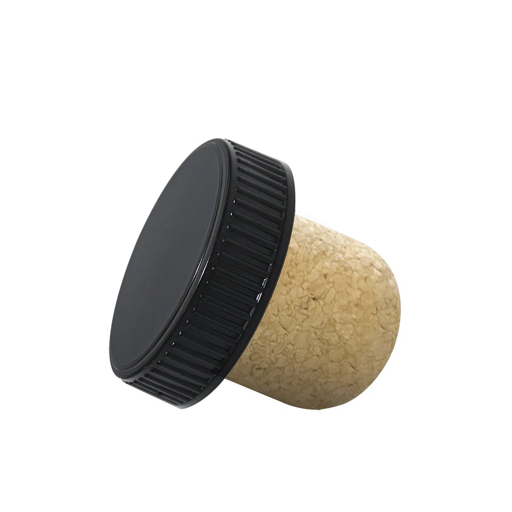 BOUCHON TETE PLASTIQUE NOIR T34 EN  MICRO AGGLOMERE