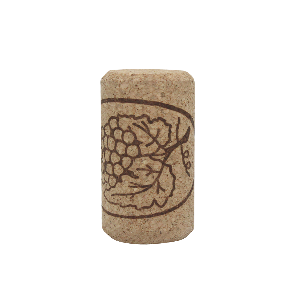 BOUCHON VIN EN MICRO AGGLOMÉRÉ DECOR GRAPPE