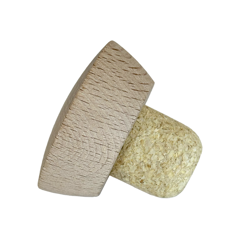 BOUCHON CARAFE TÊTE BOIS NATUREL T51 WOLF