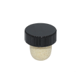 BOUCHON TÊTE PLASTIQUE NOIR T23 EN MICRO AGGLOMERE