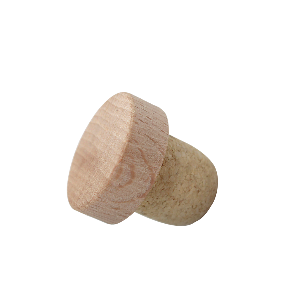 BOUCHON TÊTE BOIS NATUREL T28 EN MICRO AGGLOMÉRÉ