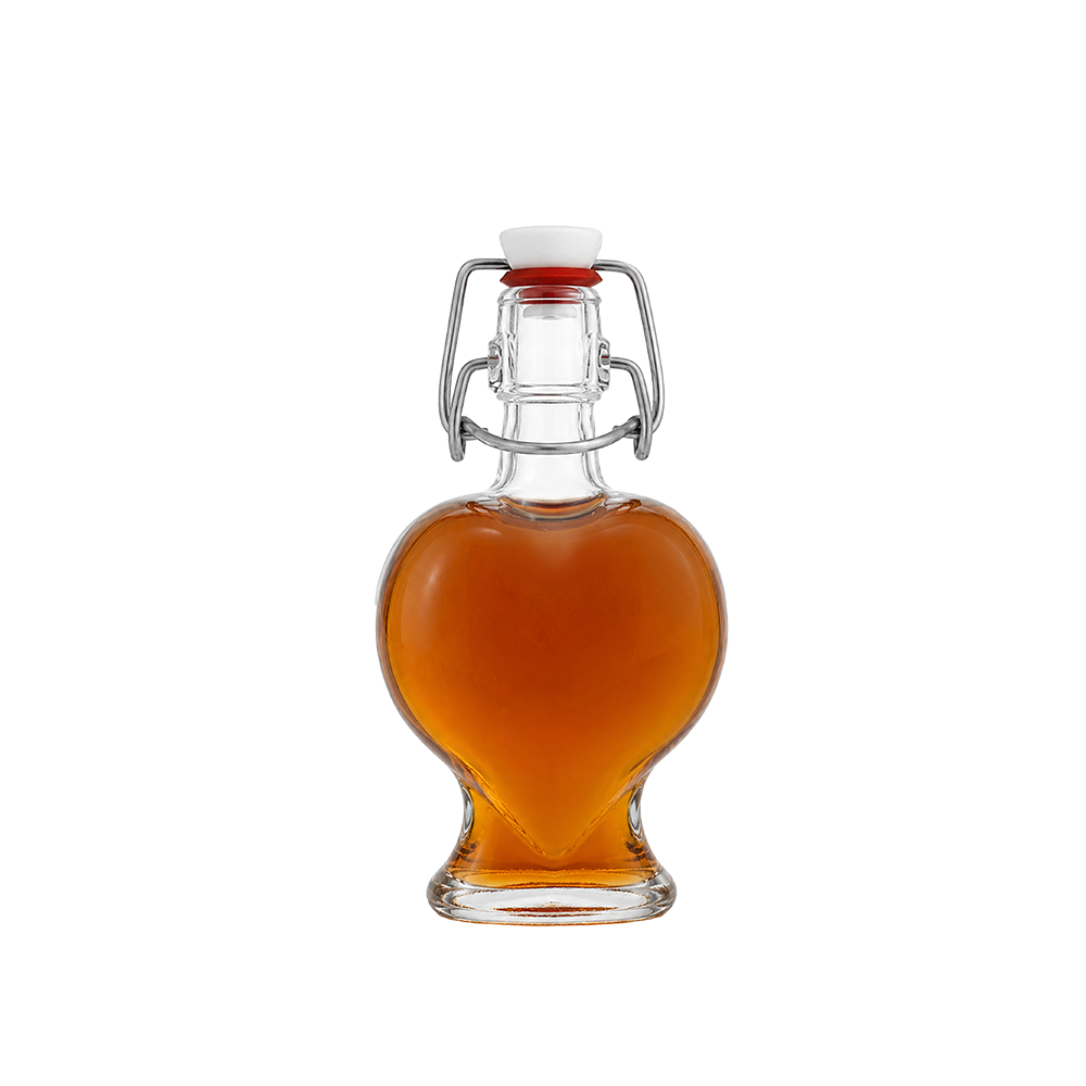 BOUTEILLE FANTAISIE COEUR 4 CL + FERMOIR MÉTAL