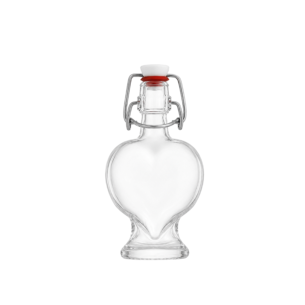 BOUTEILLE FANTAISIE COEUR 4 CL + FERMOIR MÉTAL