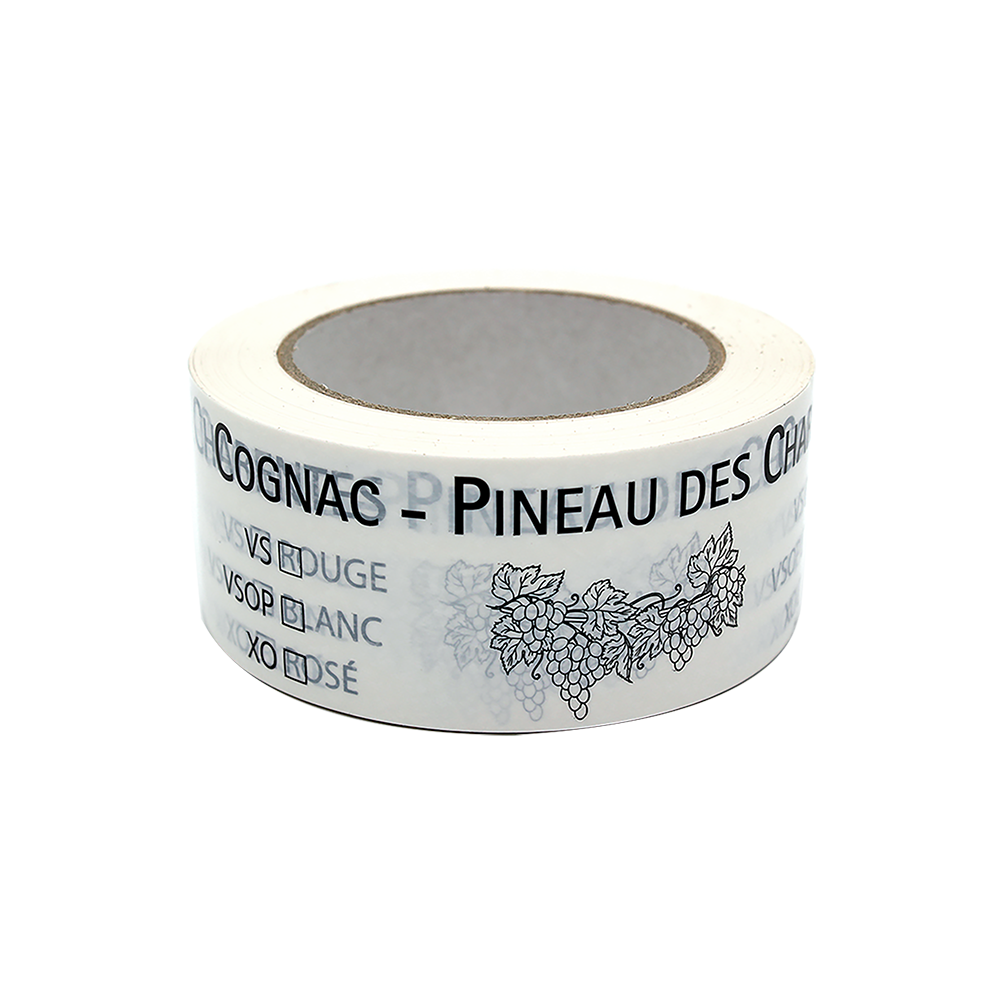 RUBAN ADHÉSIF BLANC IMPRIMÉ COGNAC PINEAU DES CHARENTES