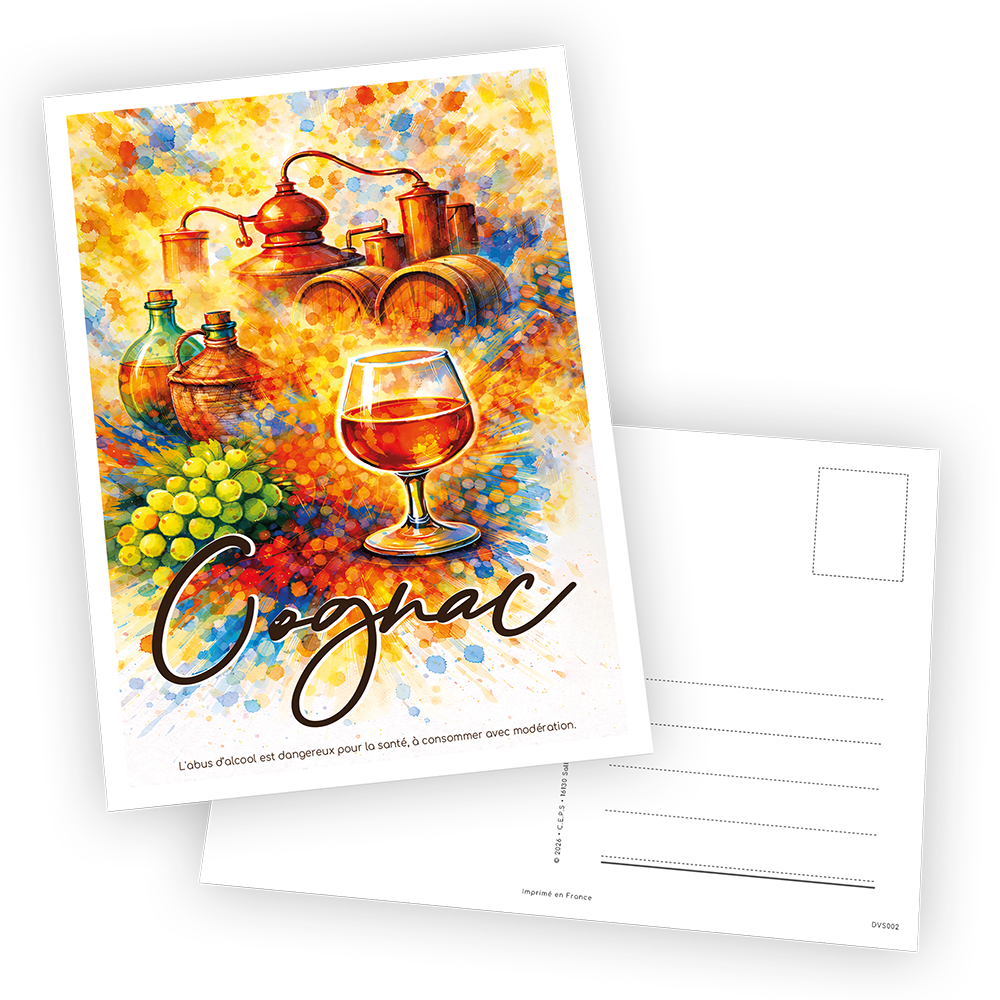 CARTE POSTALE COGNAC "ARTISTE"