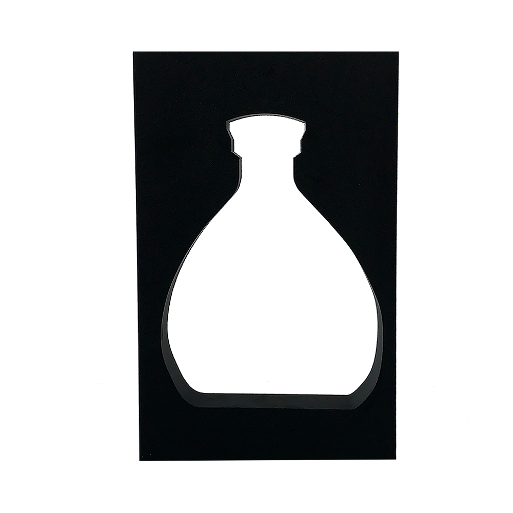 CALE DECOUPE MOUSSE NOIRE FORMAT CARAFE LISZT POUR COFFRET BOIS