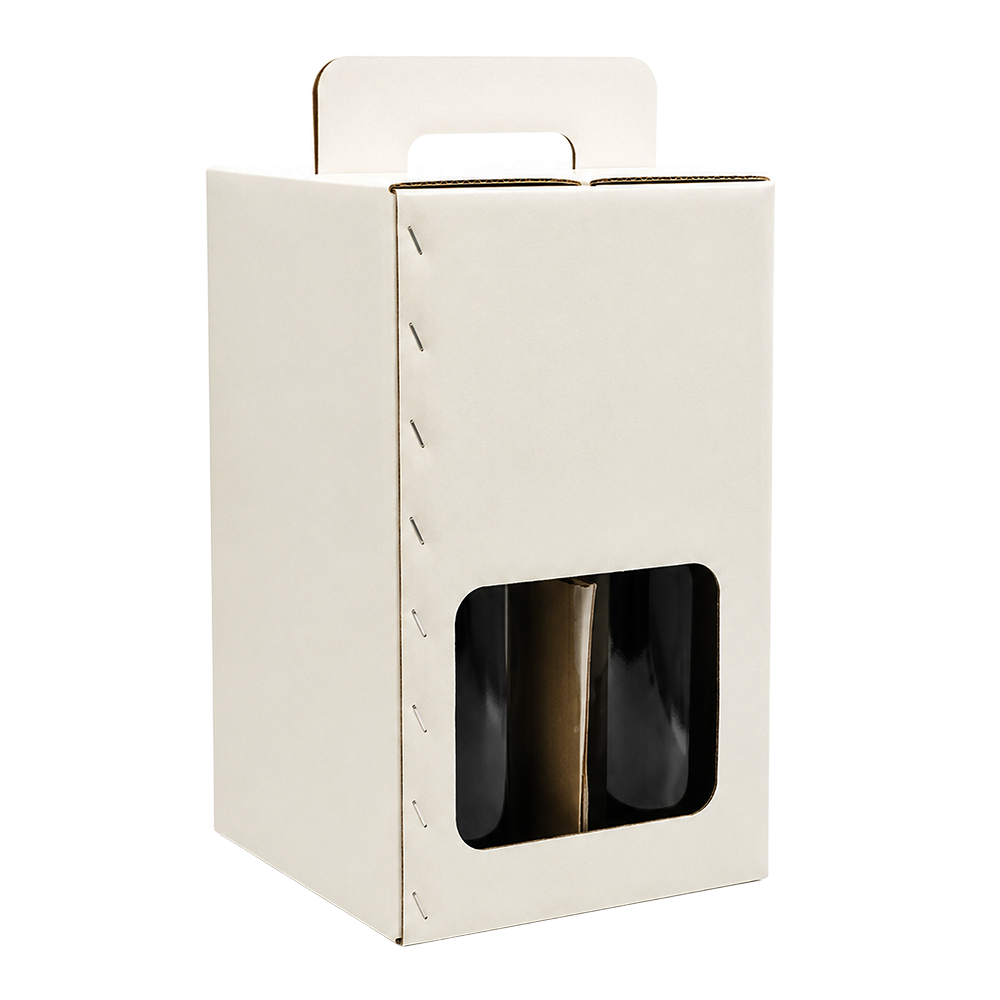 CABAS 4 BOUTEILLES BLANC