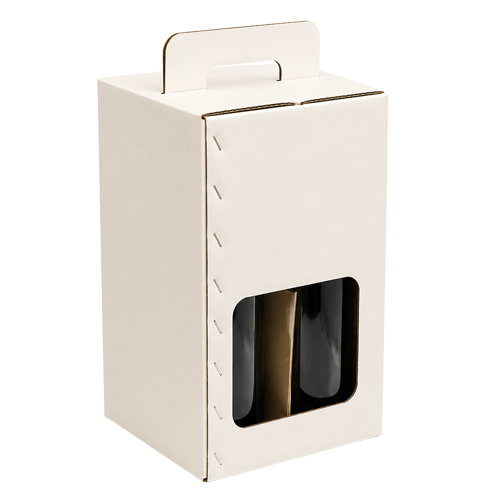 CABAS 4 BOUTEILLES BLANC