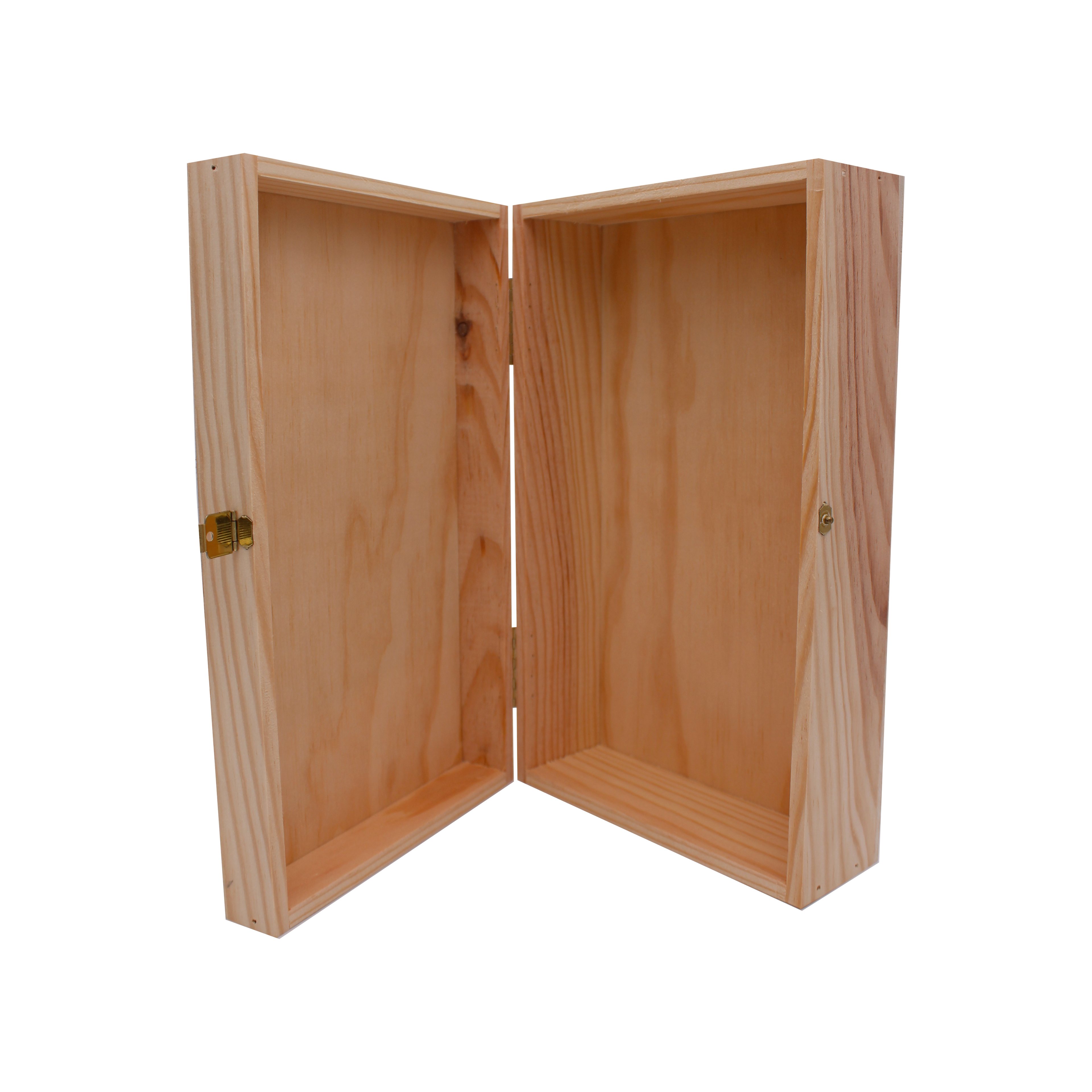 COFFRET CARAFE BOIS NATUREL À CHARNIERES