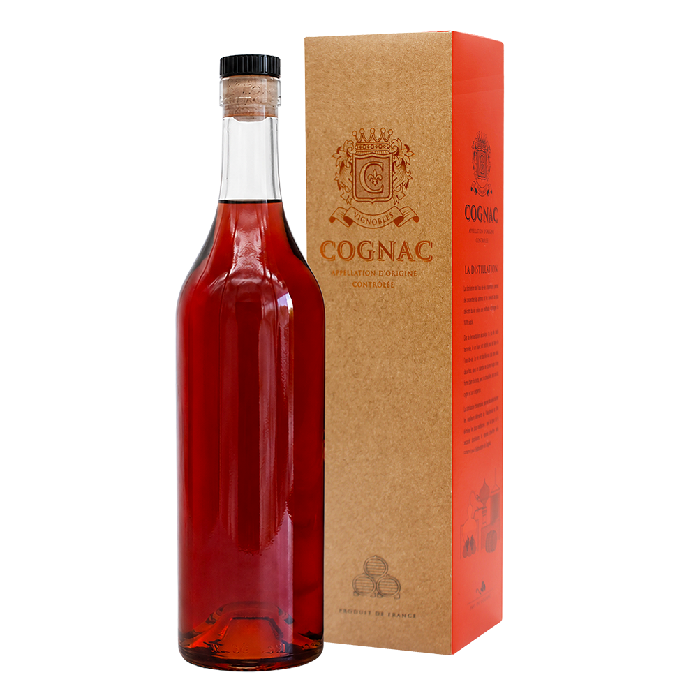ETUI 1 BOUTEILLE ORANGE & KRAFT COGNAC