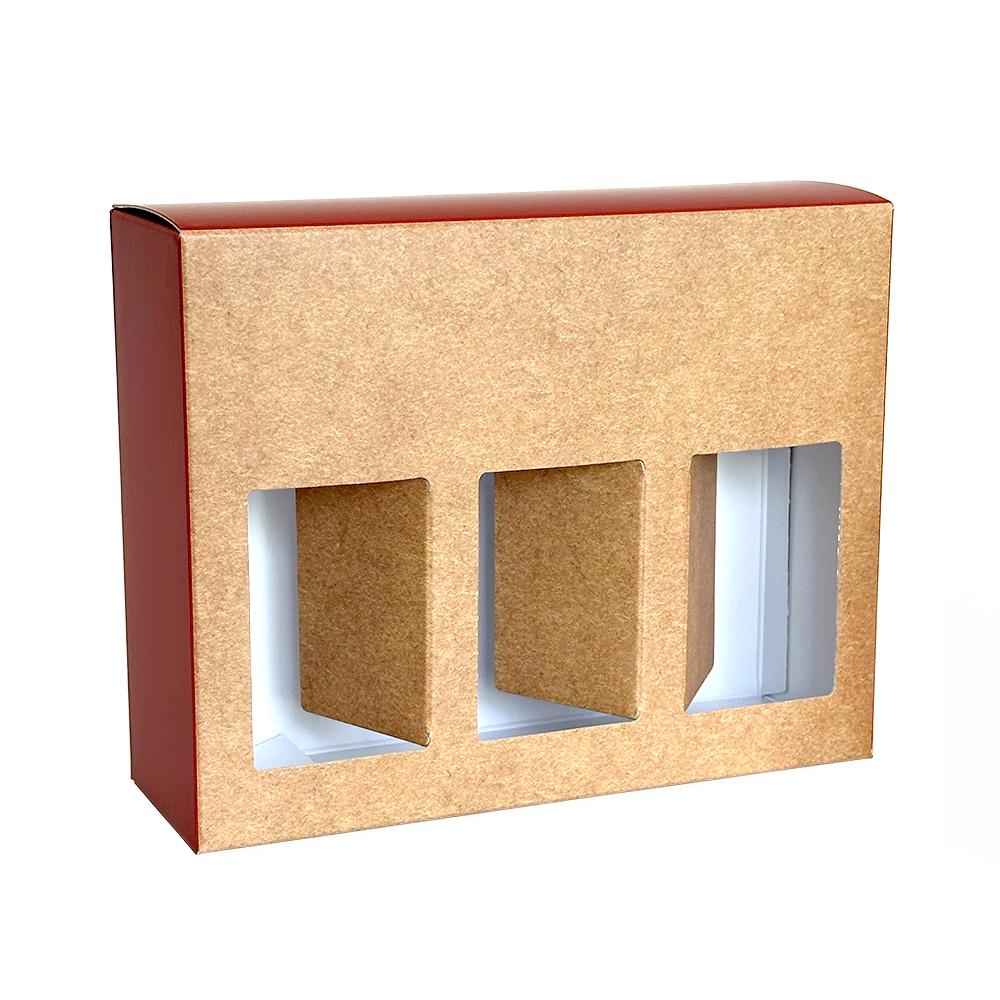 ETUI "ORANGE & KRAFT" 3 BOUTEILLES NOCTURNE 20CL AVEC FENETRES