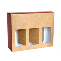 ETUI "ORANGE & KRAFT" 3 BOUTEILLES NOCTURNE 20CL AVEC FENETRES