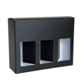 ETUI NOIR 3 BOUTEILLES NOCTURNE 20CL AVEC FENETRES
