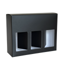 ETUI NOIR 3 BOUTEILLES NOCTURNE 20CL AVEC FENETRES