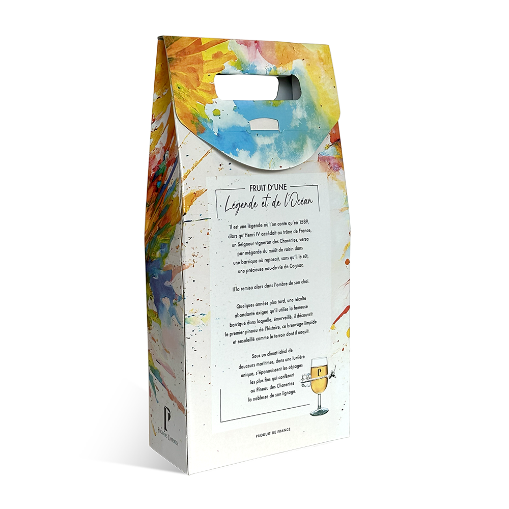 VALISETTE 2 BOUTEILLES PINEAU DES CHARENTES "ARTISTE"