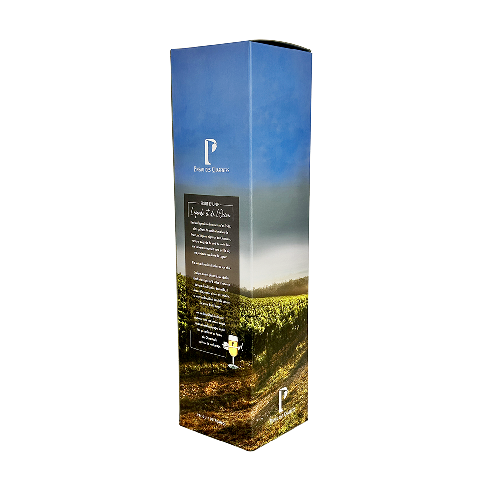 ETUI 1 BOUTEILLE PINEAU AVEC FENETRE "TERRE & OCEAN"
