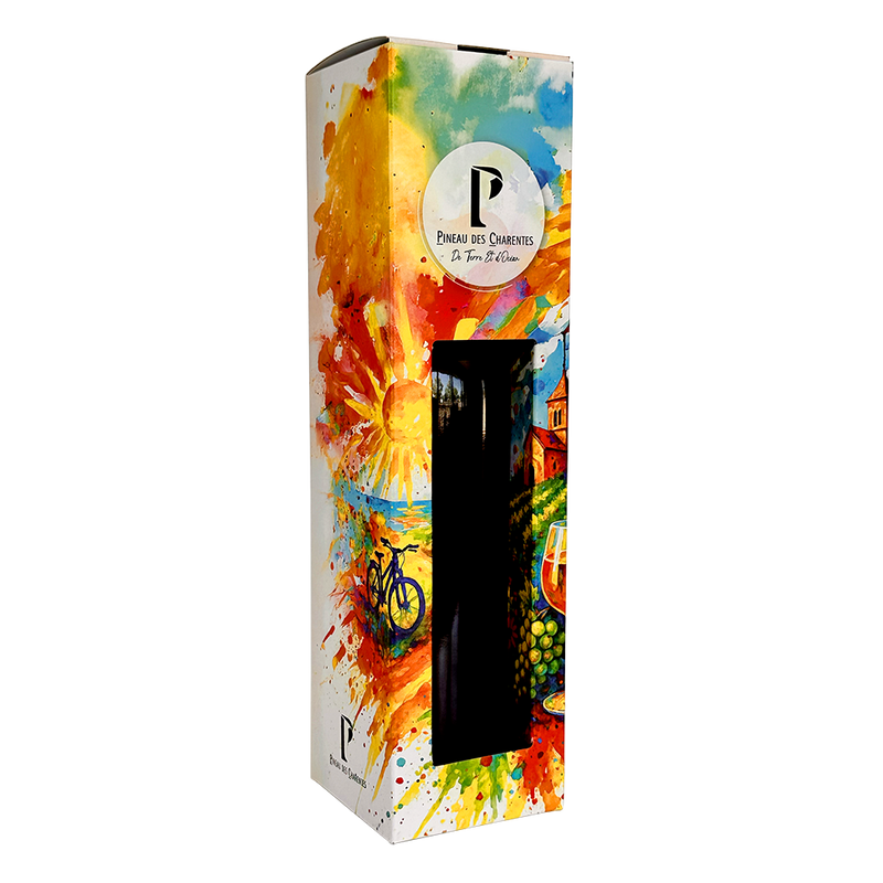 ETUI 1 BOUTEILLE PINEAU AVEC FENETRE "ARTISTE"