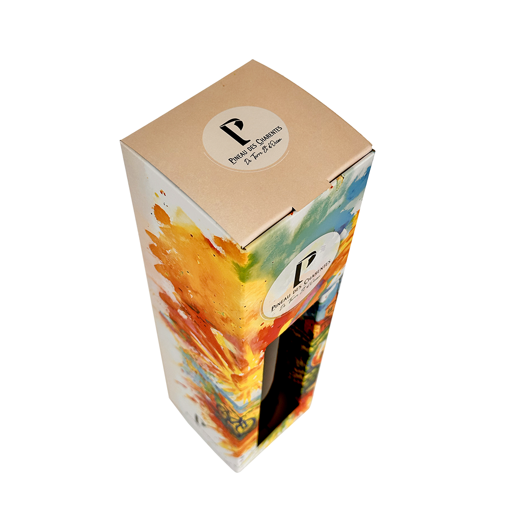 ETUI 1 BOUTEILLE PINEAU AVEC FENETRE "ARTISTE"