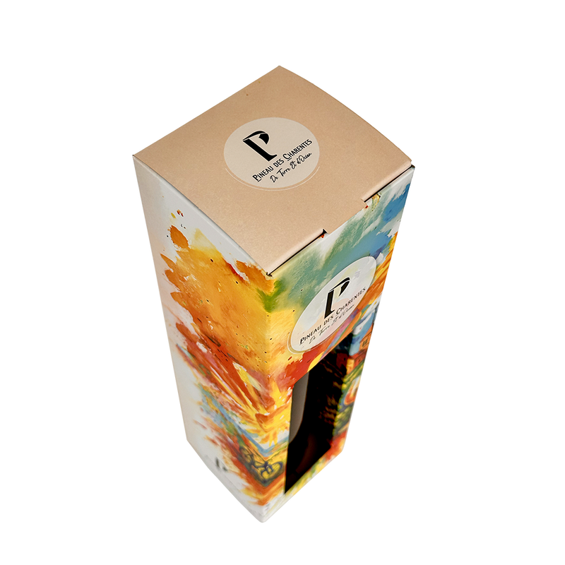 ETUI 1 BOUTEILLE PINEAU AVEC FENETRE "ARTISTE"