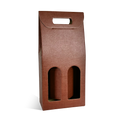 VALISETTE 2 BOUTEILLES MARRON + FENETRE