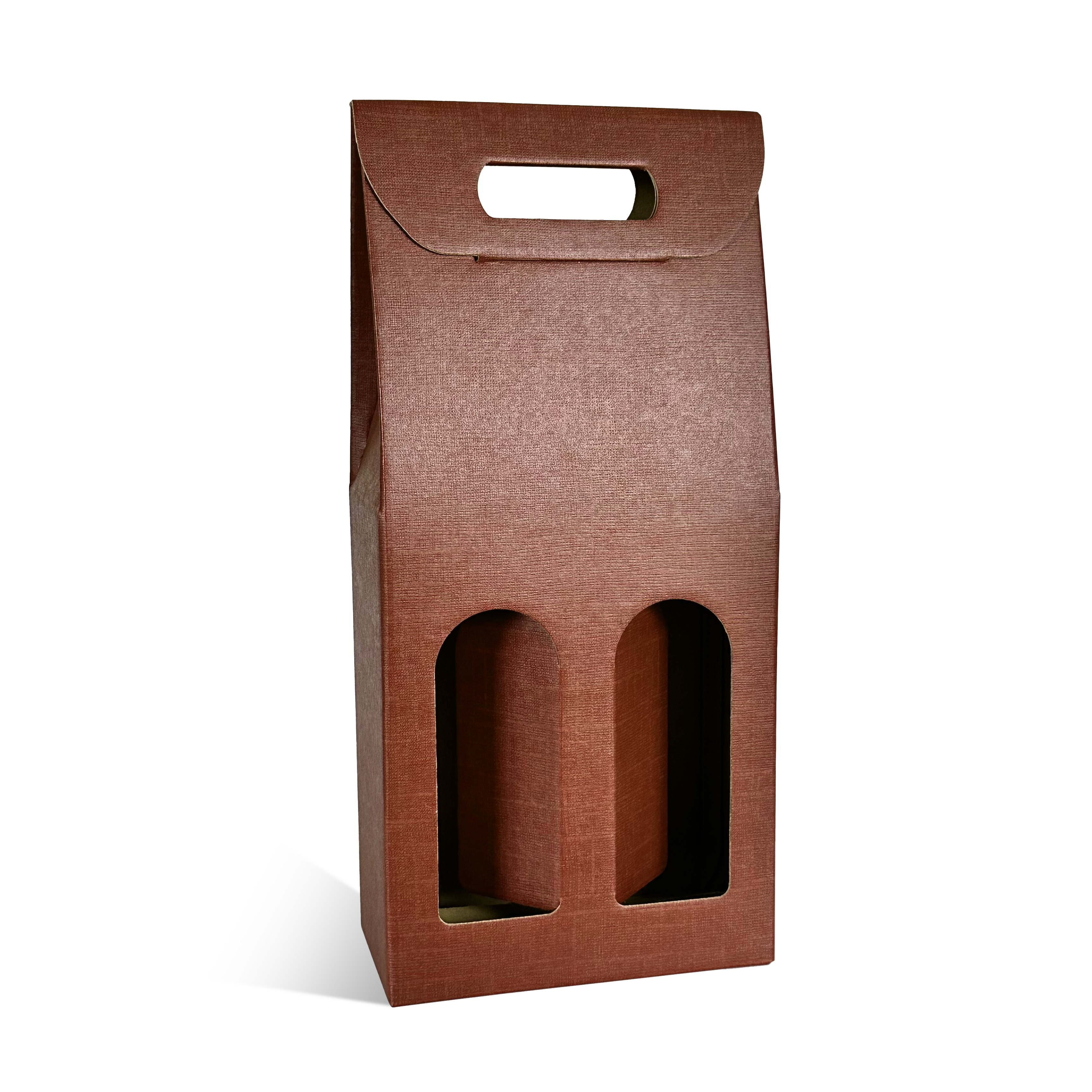 VALISETTE 2 BOUTEILLES MARRON + FENETRE