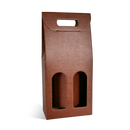 VALISETTE 2 BOUTEILLES MARRON + FENETRE