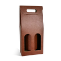 VALISETTE 2 BOUTEILLES MARRON + FENETRE