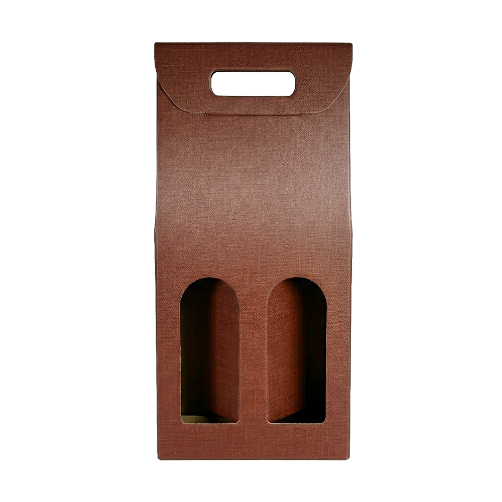 VALISETTE 2 BOUTEILLES MARRON + FENETRE