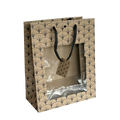 SAC CARAFE KRAFT EVENTAIL NOIR AVEC FENETRE