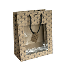 SAC CARAFE KRAFT EVENTAIL NOIR AVEC FENETRE