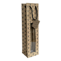 SAC 1 BOUTEILLE KRAFT EVENTAIL NOIR AVEC FENETRE