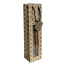SAC 1 BOUTEILLE KRAFT EVENTAIL NOIR AVEC FENETRE