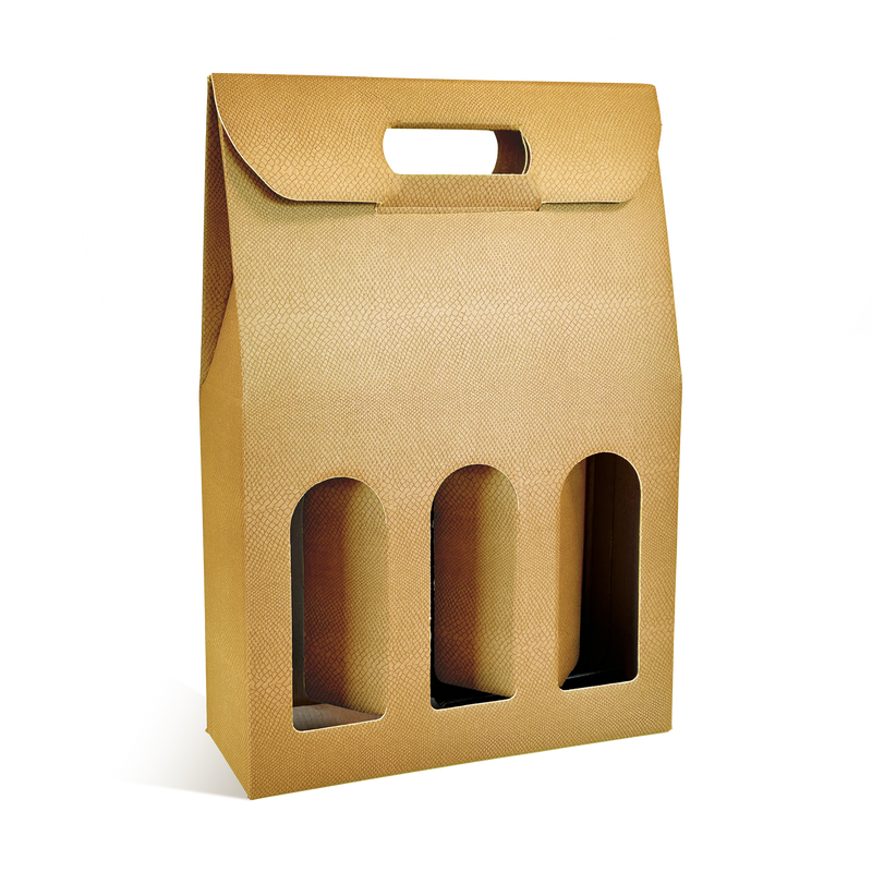 VALISETTE 3 BOUTEILLES SKIN OR + FENETRE