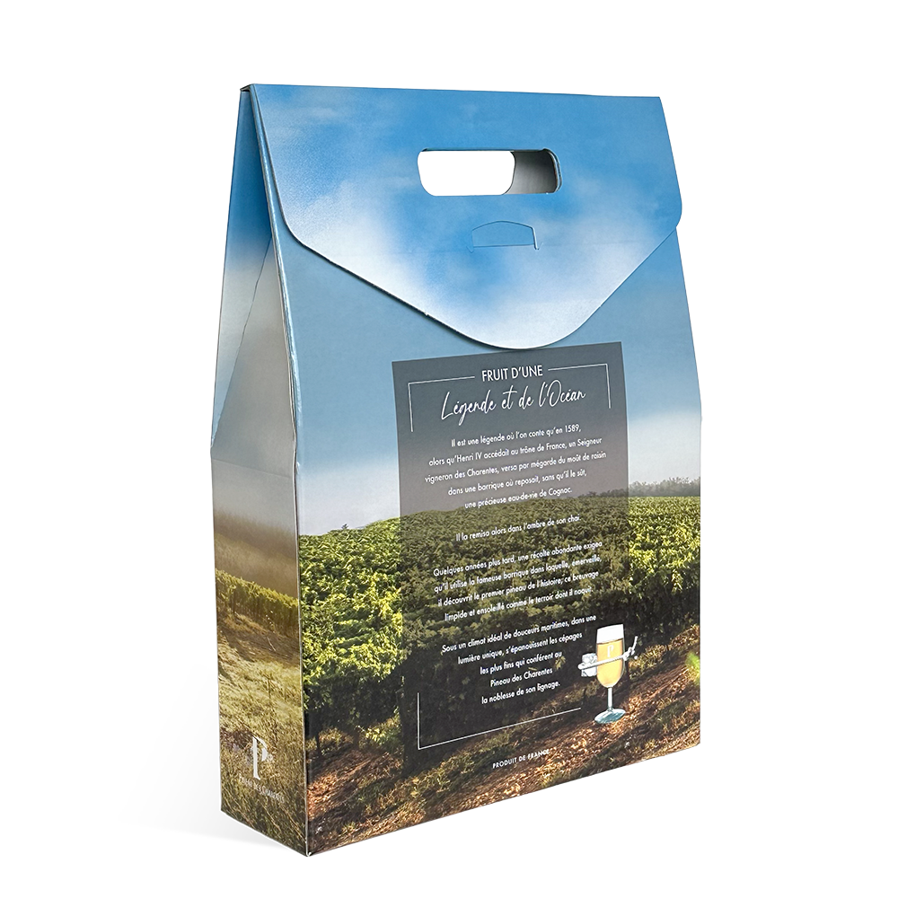 VALISETTE 3 BOUTEILLES PINEAU DES CHARENTES "TERRE & OCEAN"