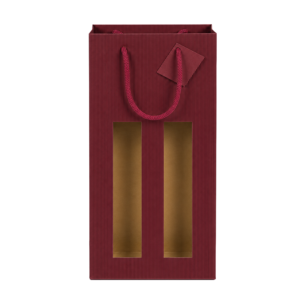 SAC 2 BOUTEILLES KRAFT LIE DE VIN + FENETRE