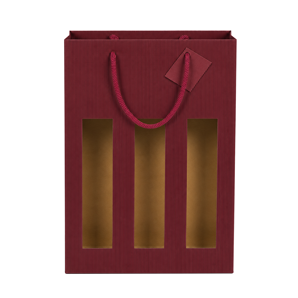 SAC 3 BOUTEILLES KRAFT LIE DE VIN + FENETRE