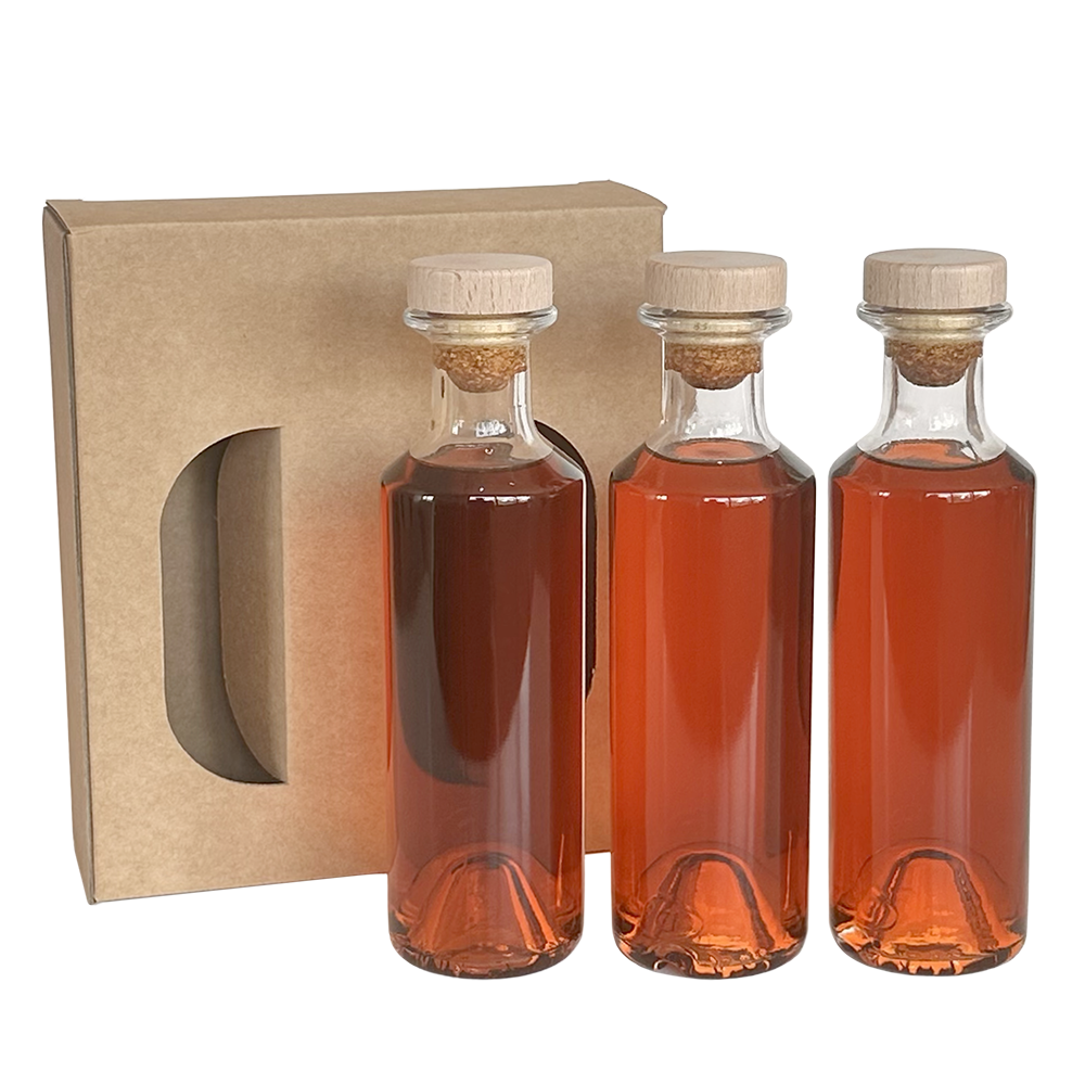 ETUI KRAFT 3 BOUTEILLES MILLENIUM 20CL AVEC 2 FENETRES