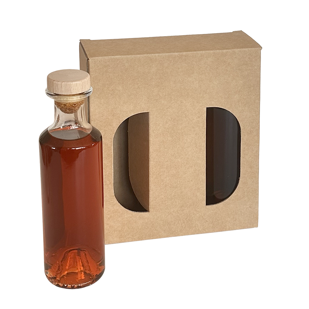 ETUI KRAFT 3 BOUTEILLES MILLENIUM 20CL AVEC 2 FENETRES