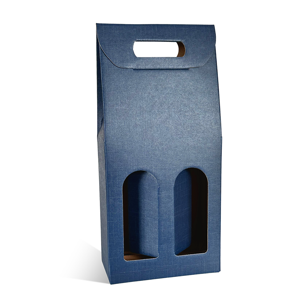 VALISETTE 2 BOUTEILLES BLEU FONCE